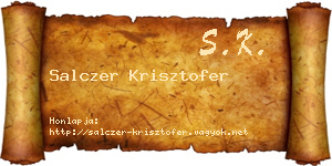 Salczer Krisztofer névjegykártya